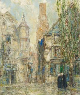 George Wharton Edwards - The Longfellow Tower, Bruges, Flanders