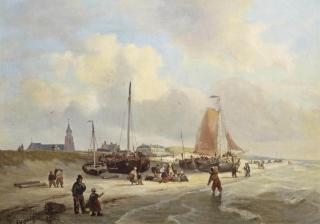 George Willem Opdenhoff - A view of the Kurhaus, Scheveningen