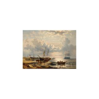 George Willem Opdenhoff - Figures On The Beach