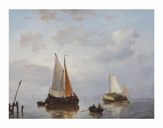 George Willem Opdenhoff - Fishermen near the Dutch coast