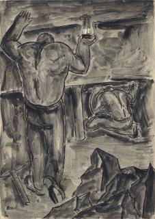 George William Bissill - Checking The Props; Miners At Work