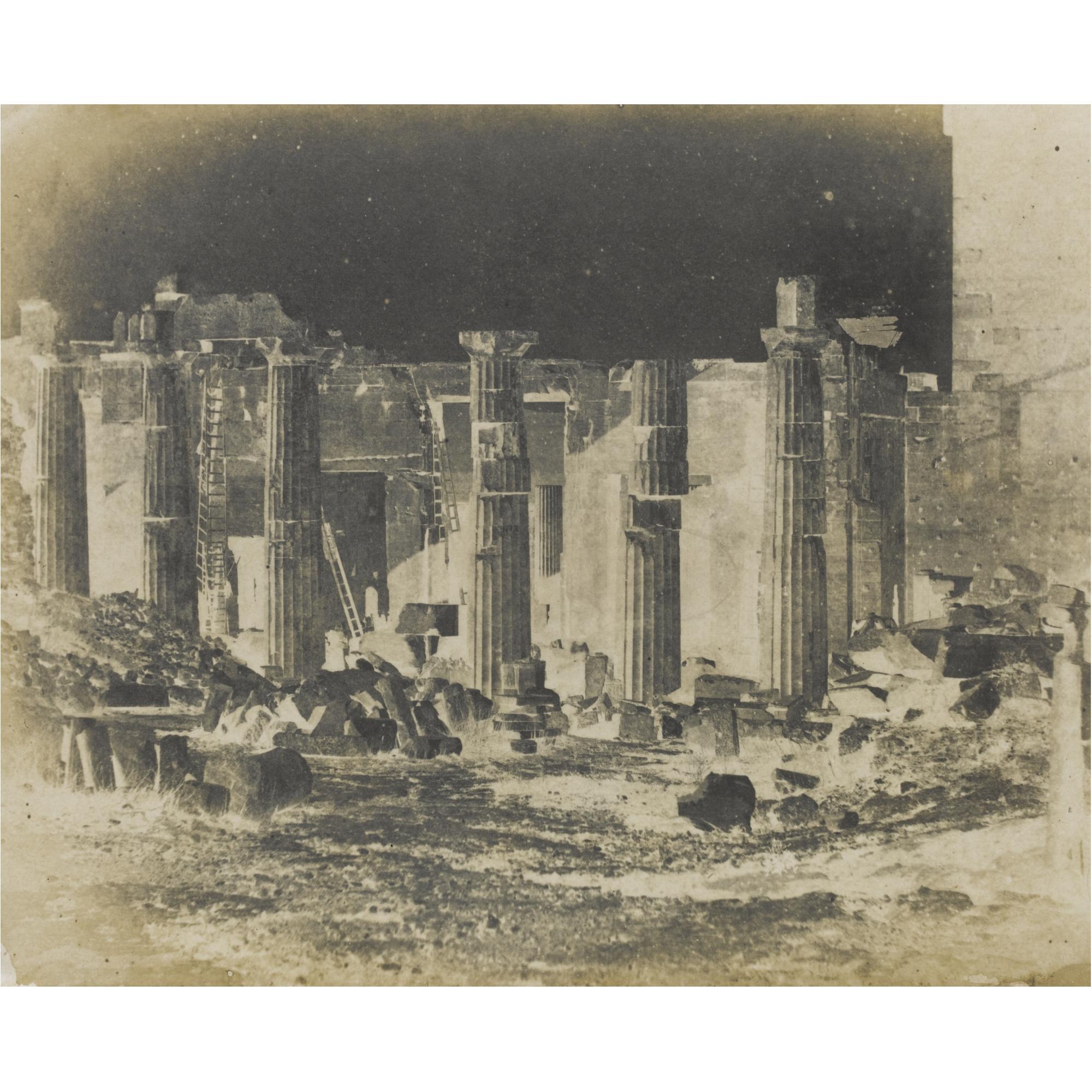 George Wilson Bridges - Unknown Temple Undergoing Restoration, C. 1848