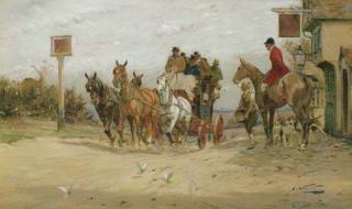 George Wright - Outside the coaching inn