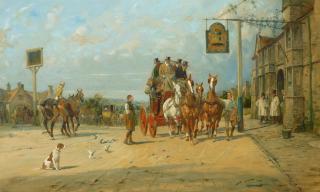 George Wright - The departure - Bell Inn, Stilton