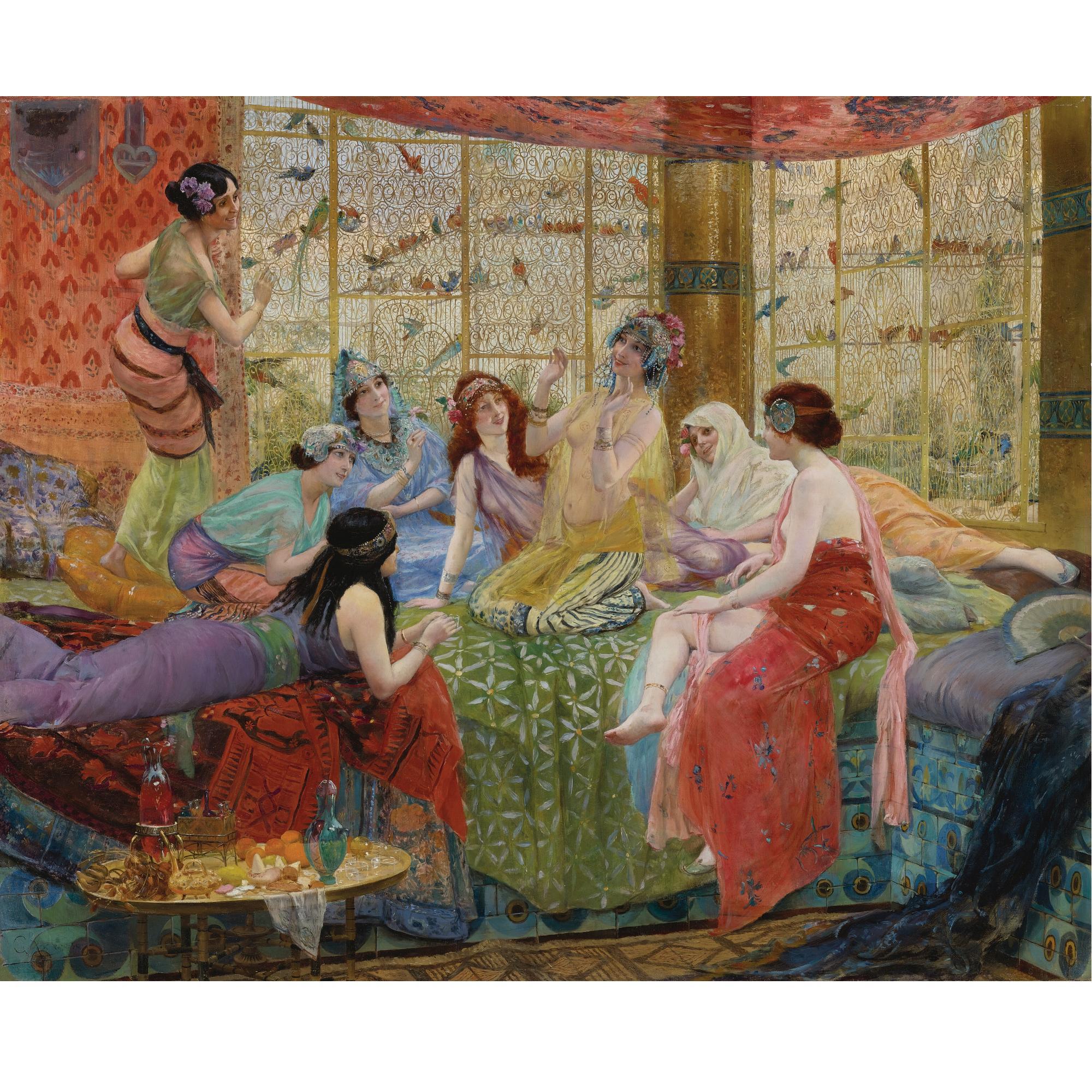 Georges-Antoine Rochegrosse - French The Chattering Birds