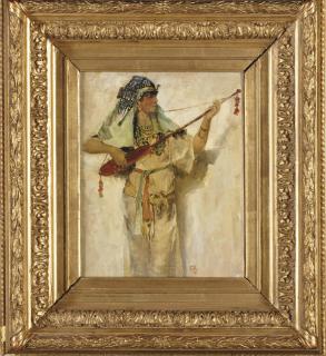 Georges-Antoine Rochegrosse - Musicienne égyptienne jouant du luth