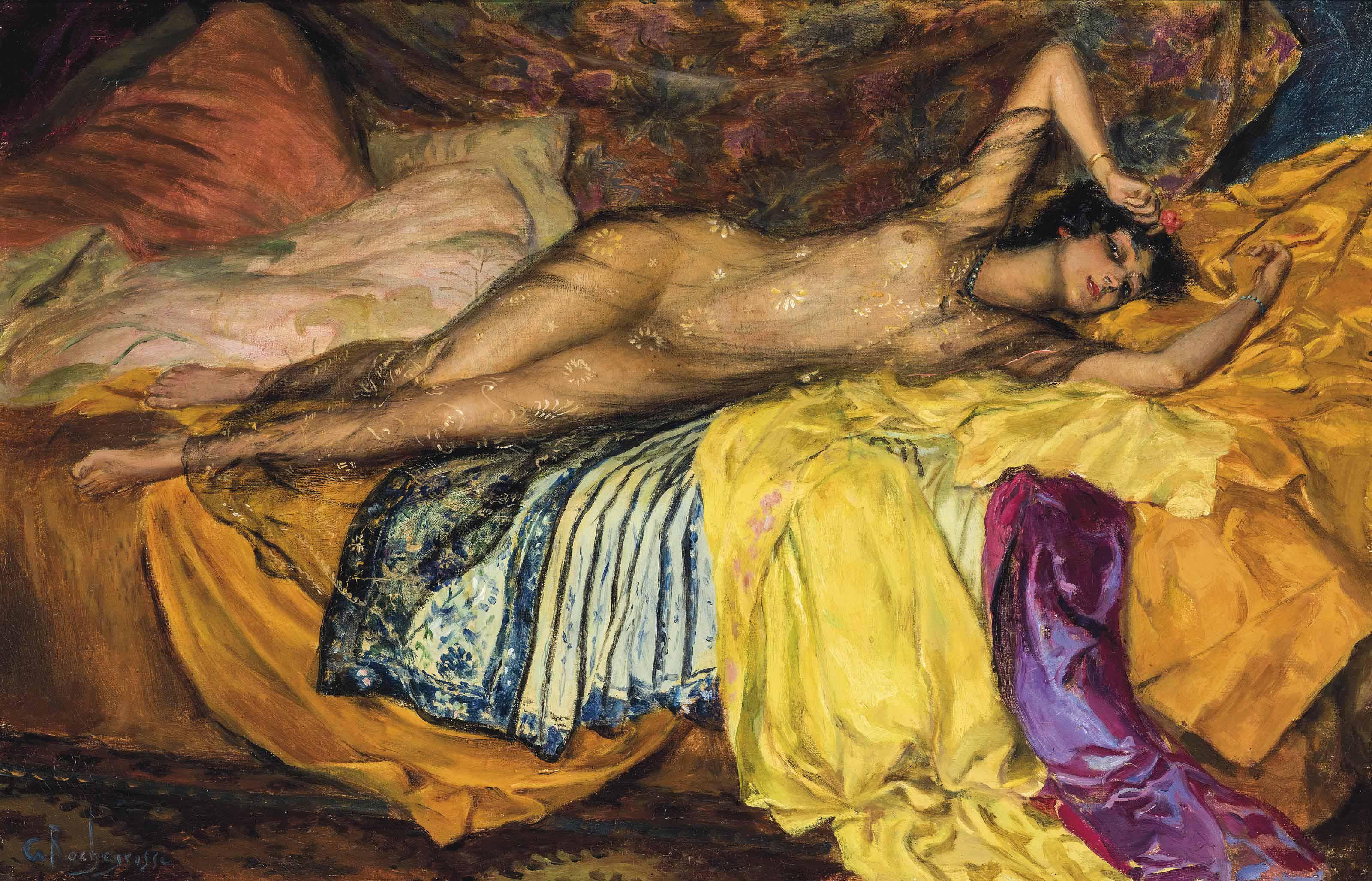 Georges Antoine Rochegrosse - Reclining model