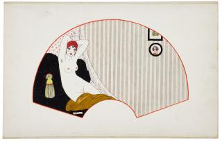 Georges Barbier - Femme Nue Sur Un Divan