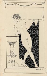 Georges Barbier - Nijinsky in Narcisse (illustrated); and Karsavina in La tragédie de Salomé