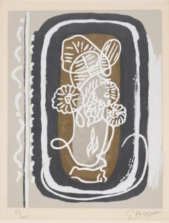 Georges Braque - Bouquet de Fleurs Blanches, from Si je mourais là-bas