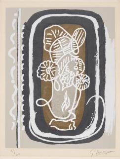 Georges Braque - Bouquet de Fleurs Blanches, from Si je mourais là-bas