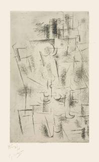 Georges Braque - Composition (Nature morte aux verres)