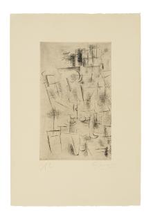 Georges Braque - Composition (Nature Morte Aux Verres)