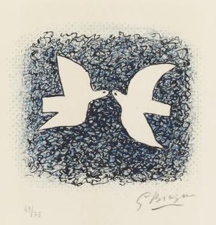 Georges Braque - Couple d\'Oiseaux, from Lettera amorosa (see V. 187)