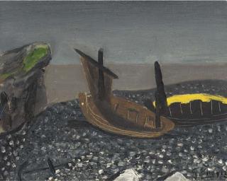 Georges Braque - Falaise avec deux barques échouées
