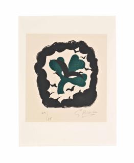 Georges Braque - Le Trèfle, from: Lettera Amorosa, by René Char (Vallier 187)