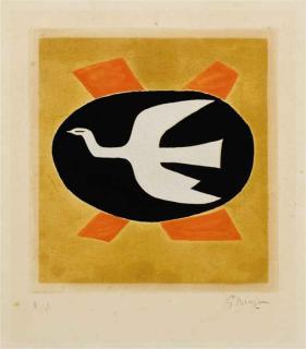 Georges Braque - L\'oiseau de feu (Oiseau XIII) (Vallier 121)