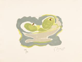 Georges Braque - Nature morte aux pommes , S. 34 aus: Si je mourais là-bas.