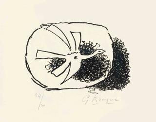 Georges Braque - Oiseau dans son nid, from Août (Vallier 135)