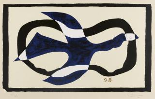 Georges Braque - Oiseau traversant un nuage (Oiseau XI)