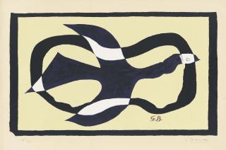 Georges Braque - Oiseau Traversant Un Nuage (Oiseaux Xi) (V. 110)