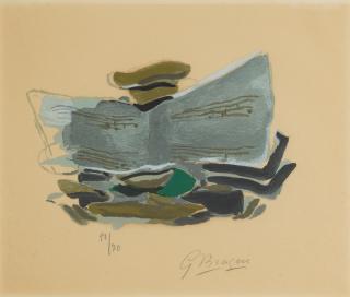 Georges Braque - One plate, from Si je mourais là-bas