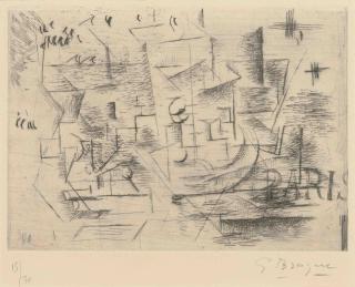 Georges Braque - Paris (Paris 1910 ou Nature Morte sur une Table) (Vallier 3)