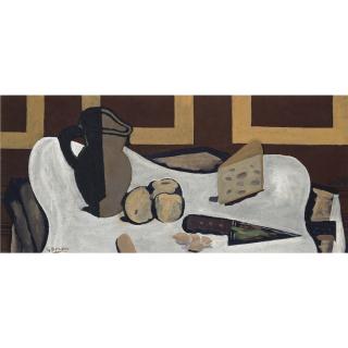 Georges Braque - Pichet, Fruits, Fromage Et Couteau