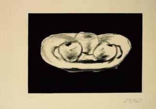 Georges Braque - Pommes sur fond noir (Vallier 89)