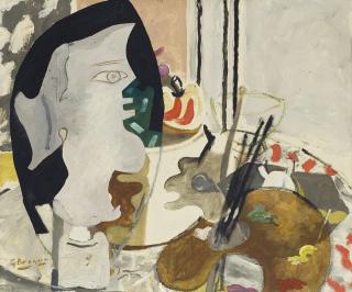 Georges Braque - Profil à la palette