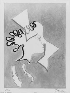 Georges Braque - [Profil de Femme], from Si je mourais lá-bas (V. 181, p. 47)
