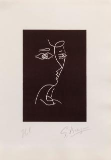 Georges Braque - Untitled (Profile), page 37 from Le tir à l\'arc