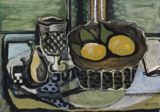 Georges Braque - Verre, Corbeille De Fruits