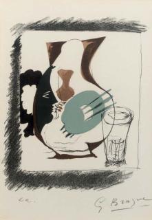 Georges Braque - Verre et pichet (Vallier Maeght no. 1009)