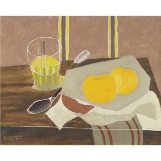 Georges Braque - Verre, Fruits, Cuillère