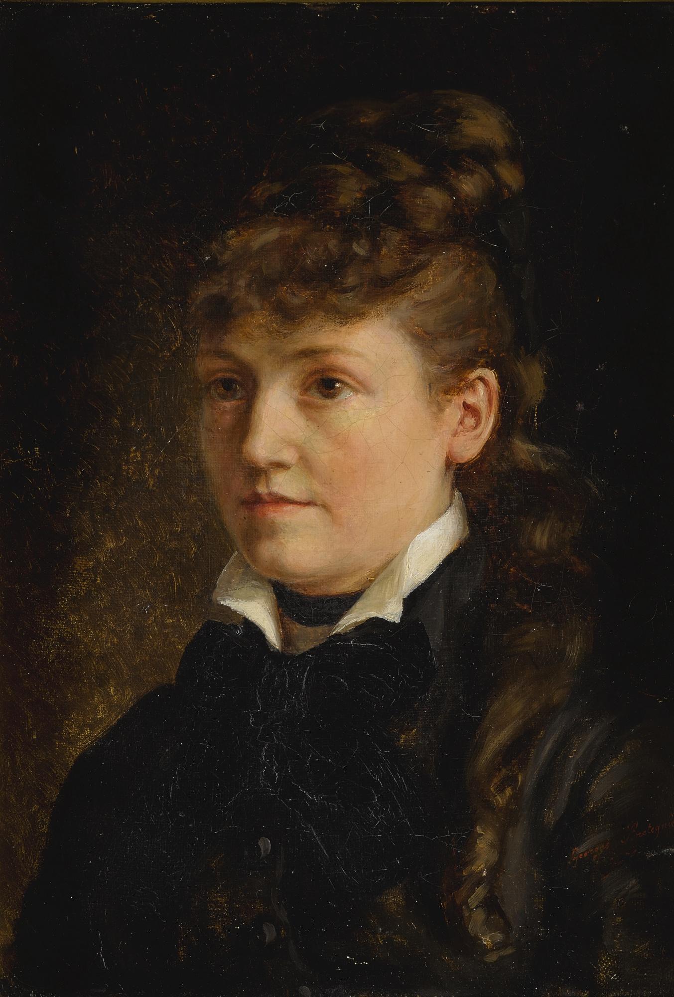 Georges Bretegnier - French portrait Of A Woman Traditionally Identified As Berthe Morisot 