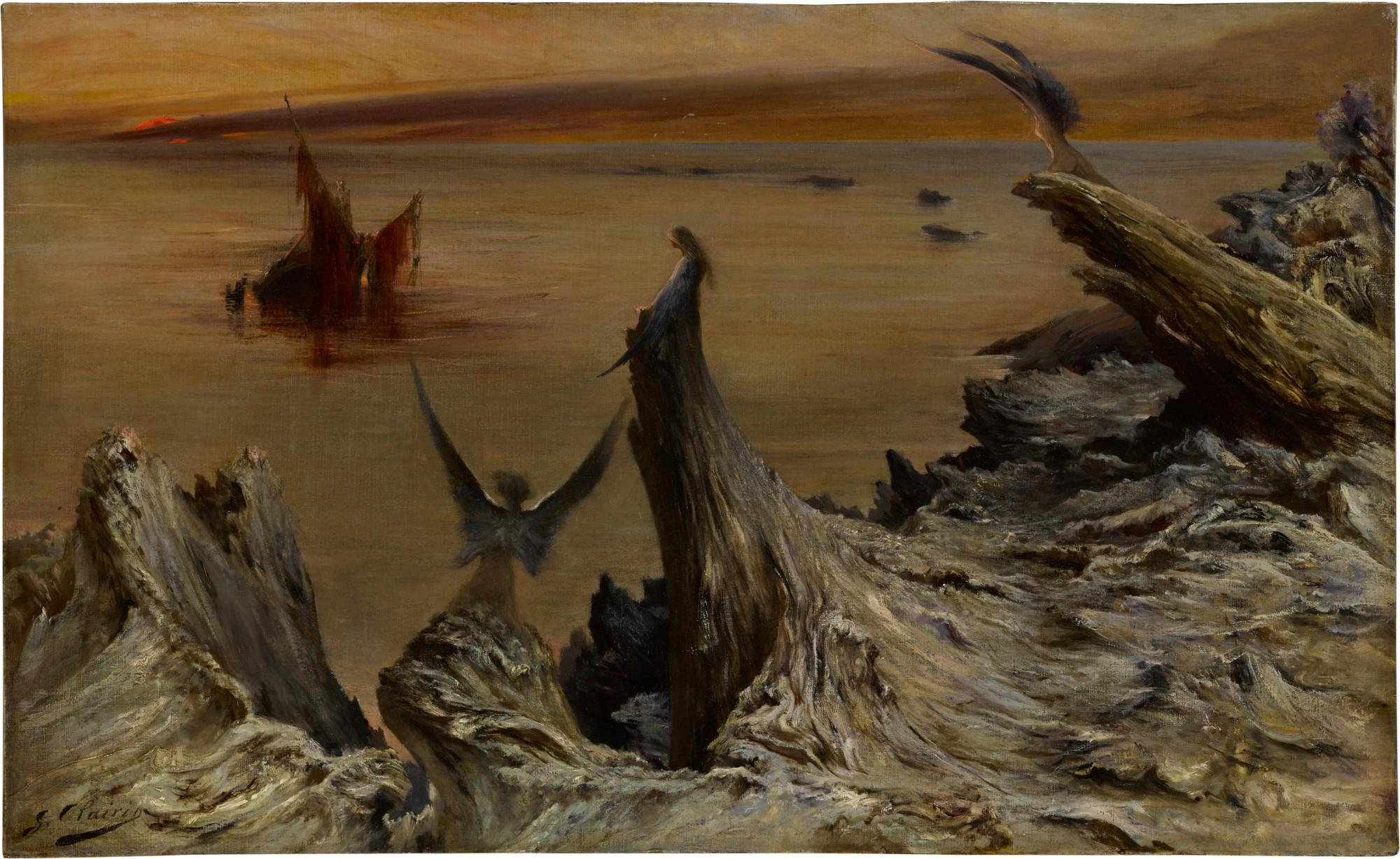 Georges Clairin - La Chimère À L\'Ile De Sarah Bernhardt