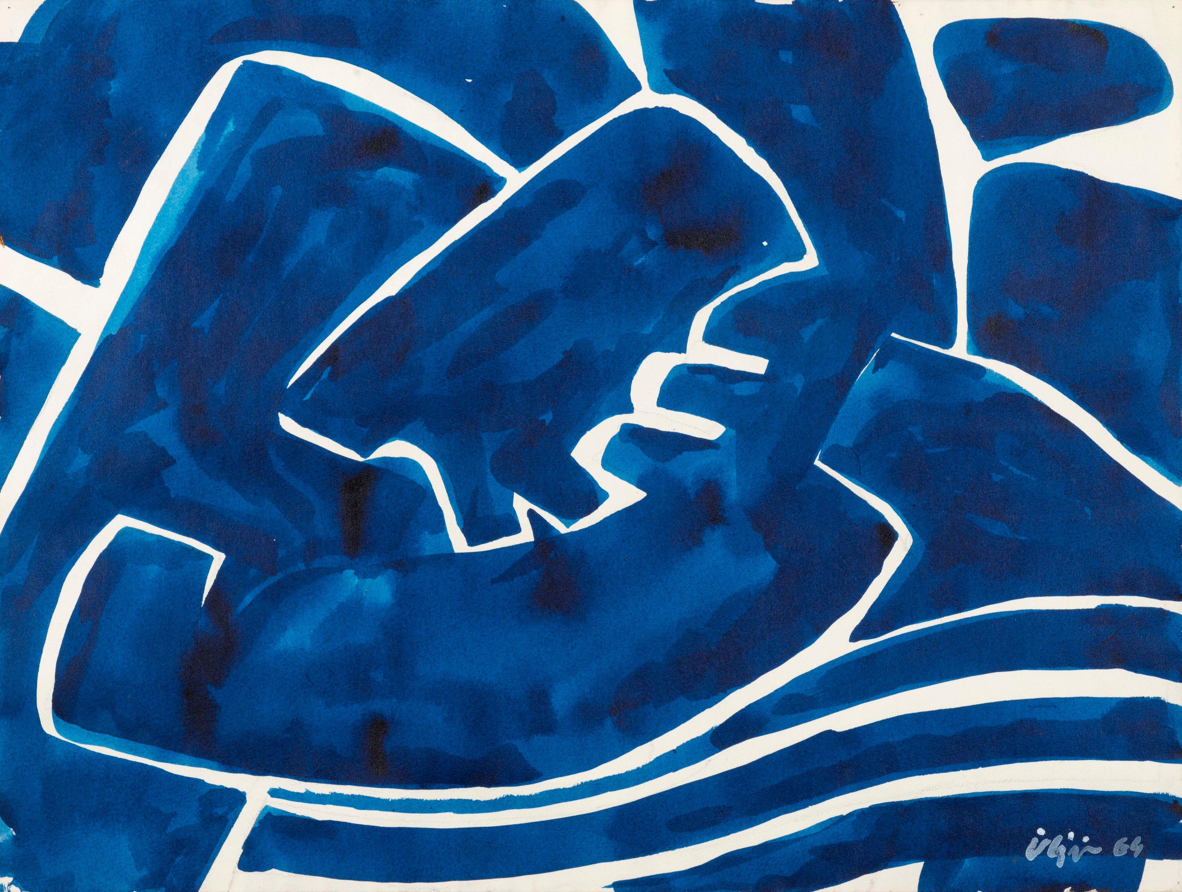 Georges Collignon - Composition bleue