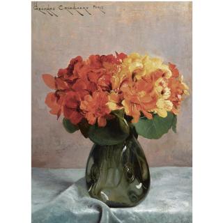 Georges Croegaert - Belgian A Flower Still Life With Indian Cress