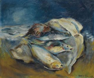 Georges Cyr - Nature morte aux poissons