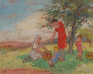 Georges d\' Espagnat - La Cueillette des pommes
