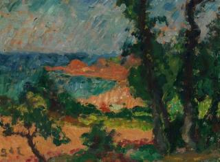Georges d\' Espagnat - Paysage au bord de la mer