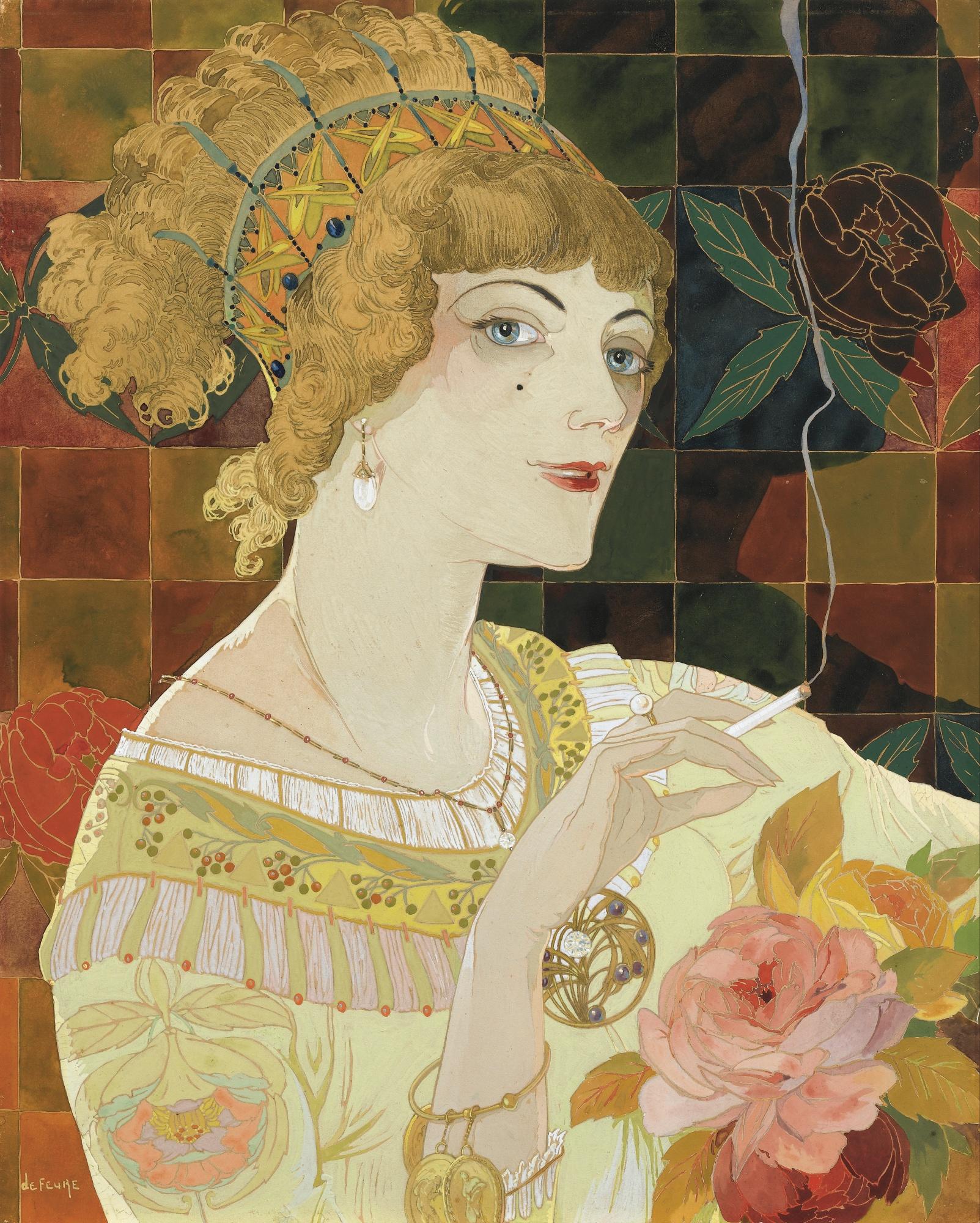 Georges De Feure - La Fumeuse