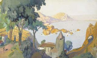 Georges de Feure - Paysage méditerranéen