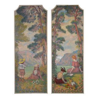Georges D\'Espagnat - Dans Le Jardin (A Pair)