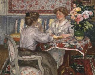 Georges d\'Espagnat - Deux jeunes filles assises