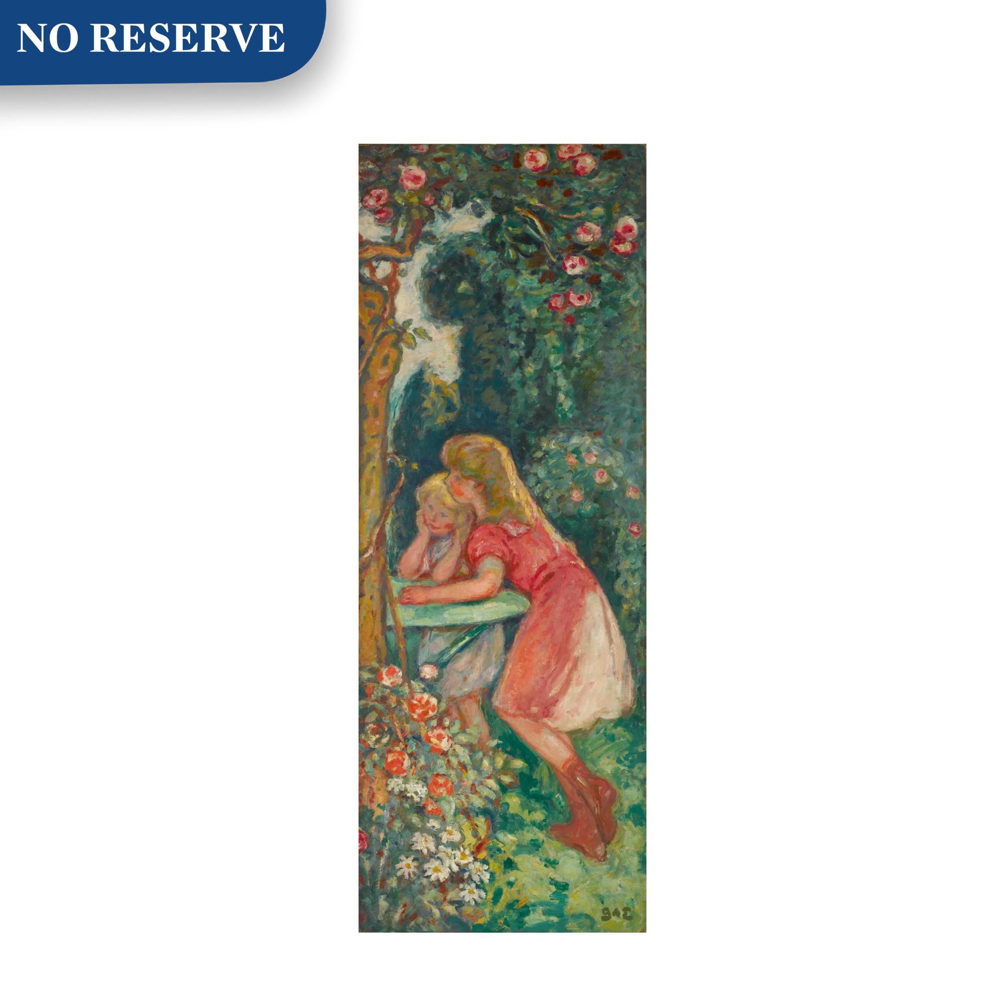 Georges D\'Espagnat - Fillettes dans un jardin fleuri