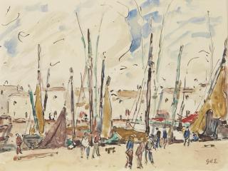 Georges D\'Espagnat - Scène de port