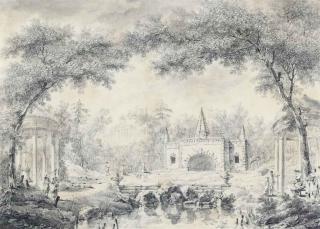 Georges-François Blondel - The Pebble Rotondo and the Shell Rotondo at the Elysian Fields, Stowe