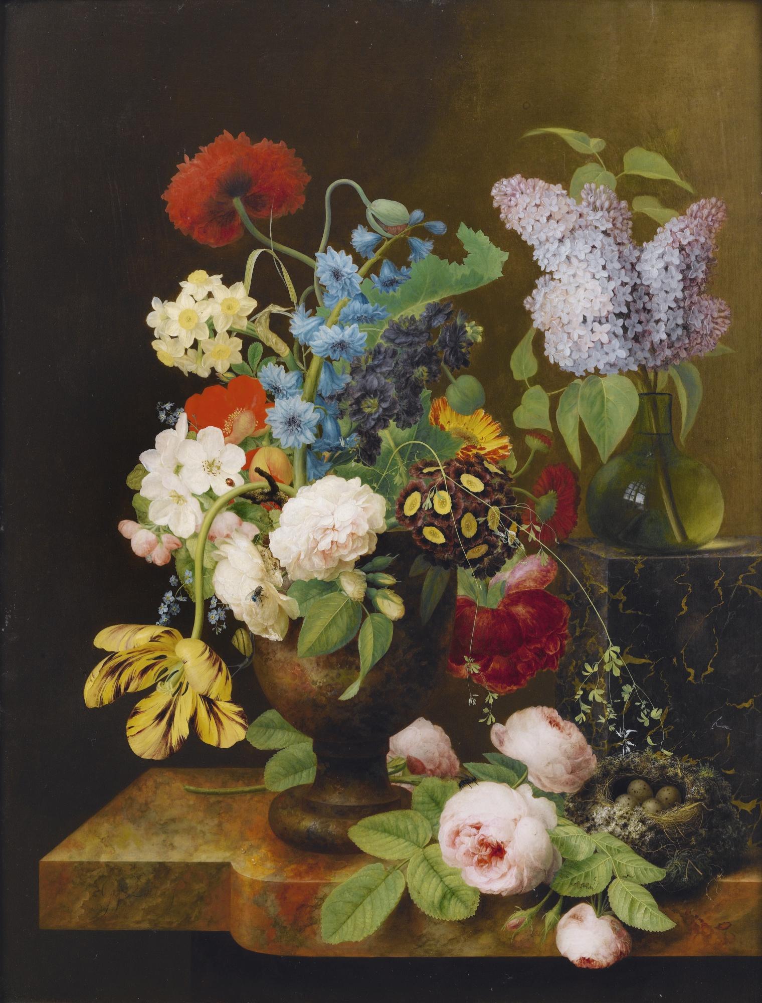 Georges-Frédéric Ziesel - Vase Of Flowers